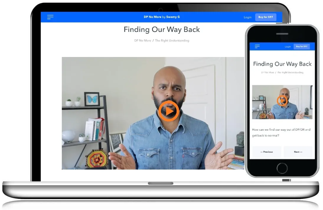 DP No More shown on laptop, tablet and phone