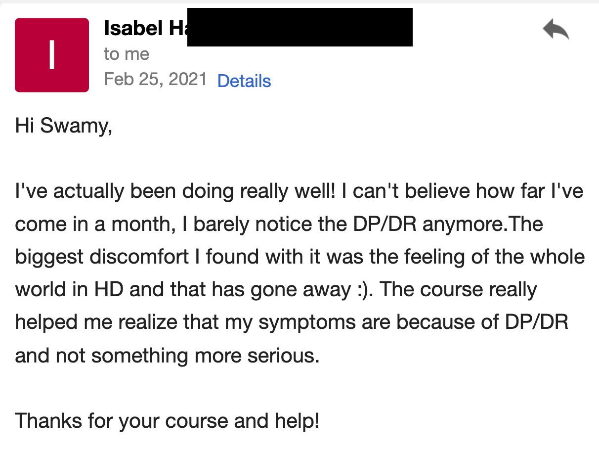 I've actually been doing really well! I can't believe how far I've come in a month; I barely notice the DP/DR anymore.